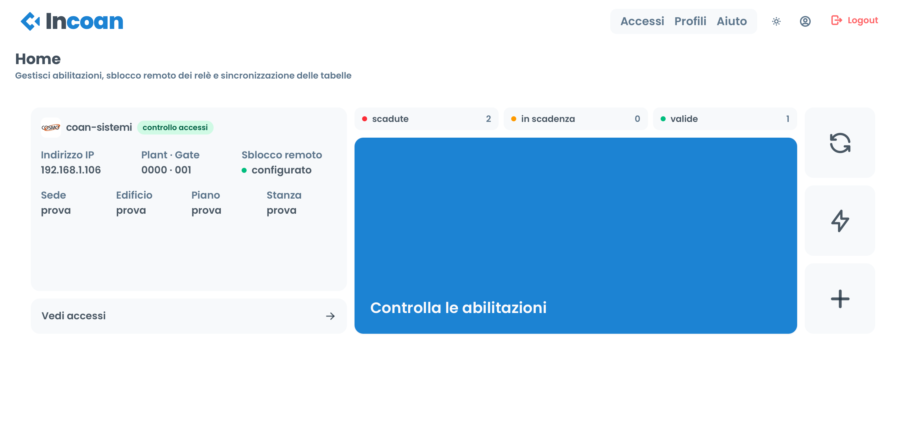 Anteprima della dashboard dei terminali